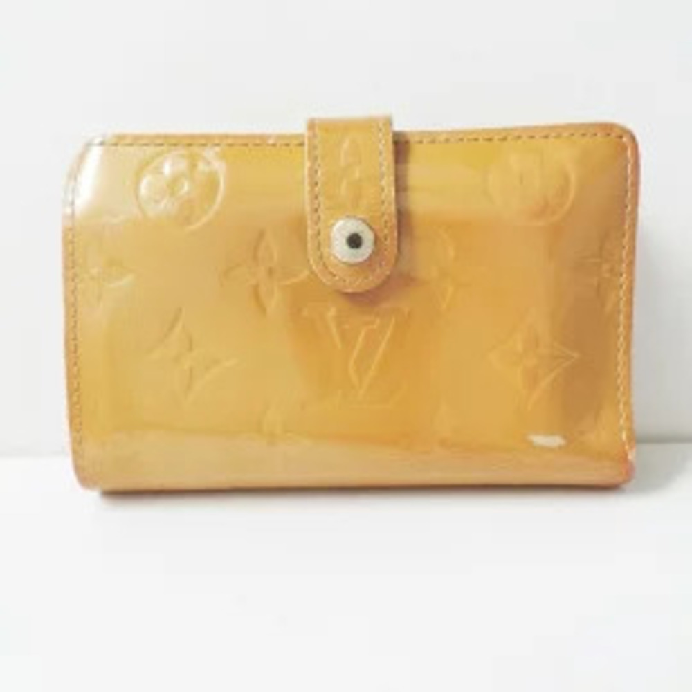 LOUIS VUITTON Portemonnaie Viennois Bi fold Wallet Noisette Leather